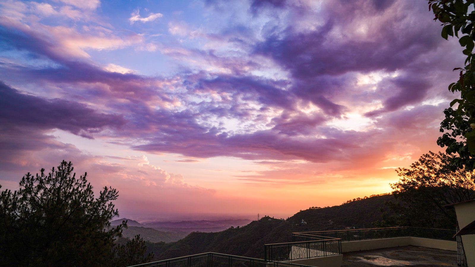 Sunset from the Retreat — The Sirmour Retreat Nahan