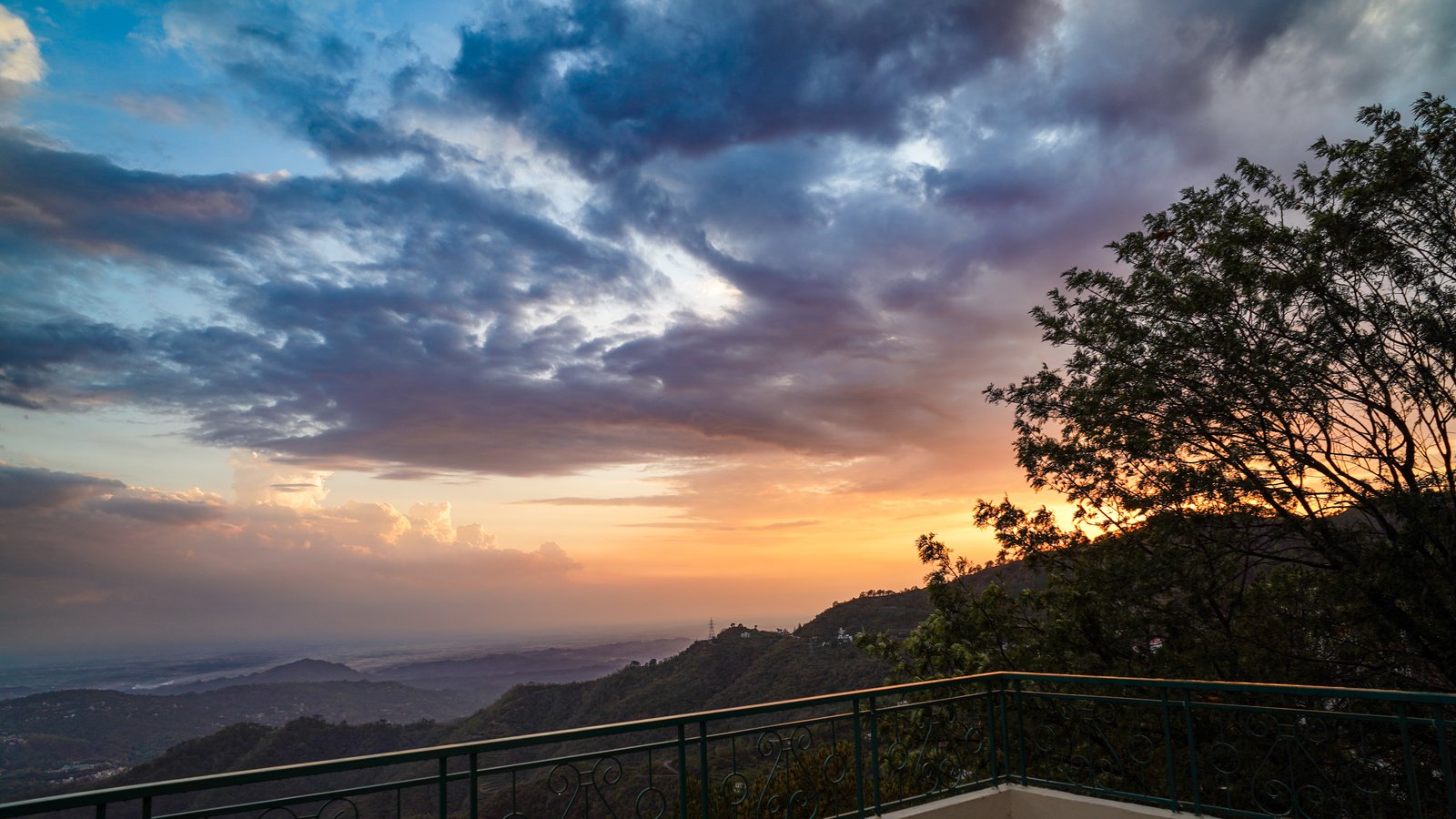 Sunset — Purple Sky — The Sirmour Retreat Nahan