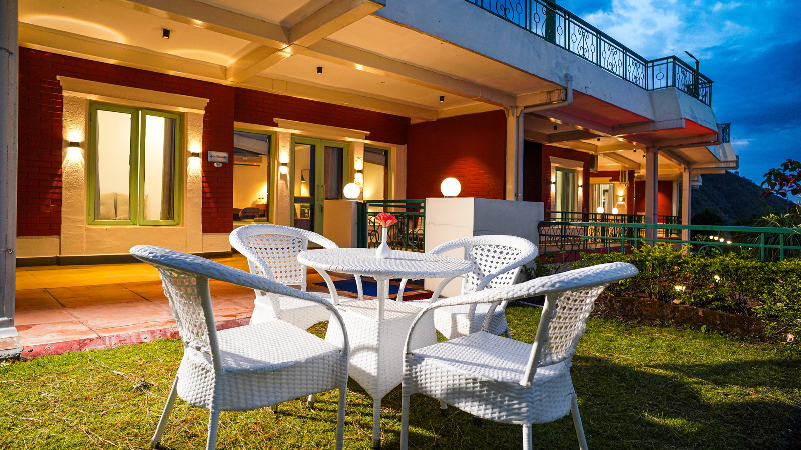 Mountain Trail Cottage private balcony 3 — The Sirmour Retreat