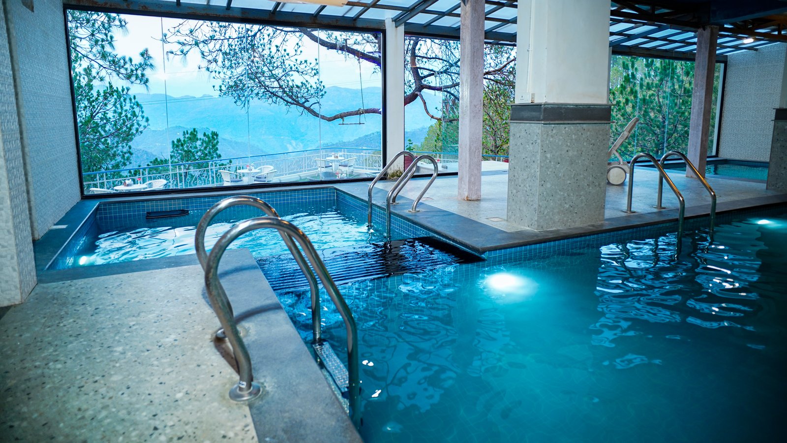 Swimming Pool — Evening — The Sirmour Retreat Nahan